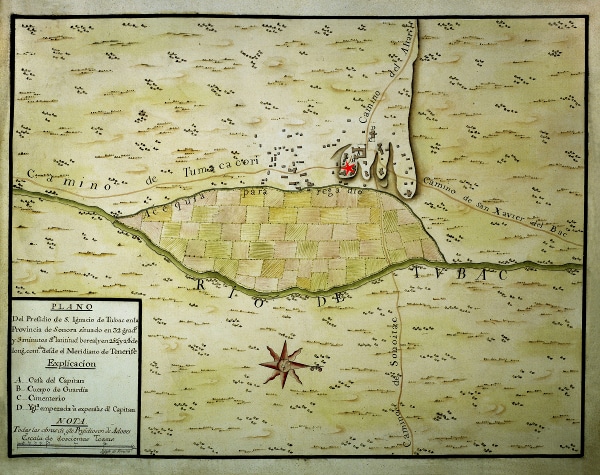 Urrutia Map, Tubac AZ