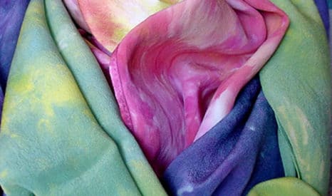 Marty Sewell, ice dyed scarves